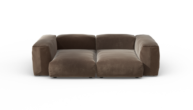 vetsak | Sofa Set 02 Medium - Suave - Espresso | Sofa Modulable | 2.5 Places | Grand Sofa