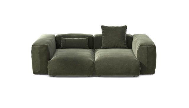 vetsak | Sofa Set 02 Medium - Suave - Pine | Sofa Modulable | 2.5 Places | Grand Sofa