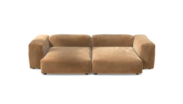 vetsak | Sofa Set 02 XLarge - Cord Velour - Camel | Sofa Modulable | 3.5 Places | Grand Sofa