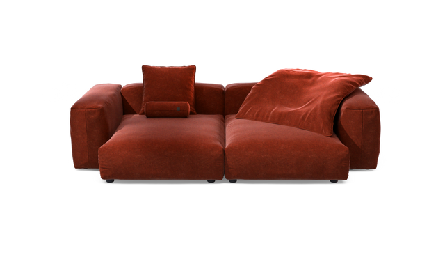 vetsak | Sofa Set 02 XLarge - Suave - Saffron | Sofa Modulable | 3.5 Places | Grand Sofa