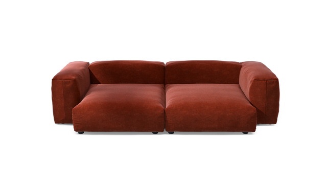 vetsak | Sofa Set 02 XLarge - Suave - Saffron | Sofa Modulable | 3.5 Places | Grand Sofa