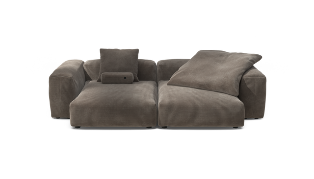 vetsak | Sofa Set 02 XLarge - Cord Velour - Mocha | Sofa Modulable | 3.5 Places | Grand Sofa