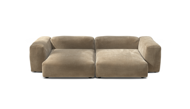 vetsak | Sofa Set 02 XLarge - Cord Velour - Sand | Sofa Modulable | 3.5 Places | Grand Sofa