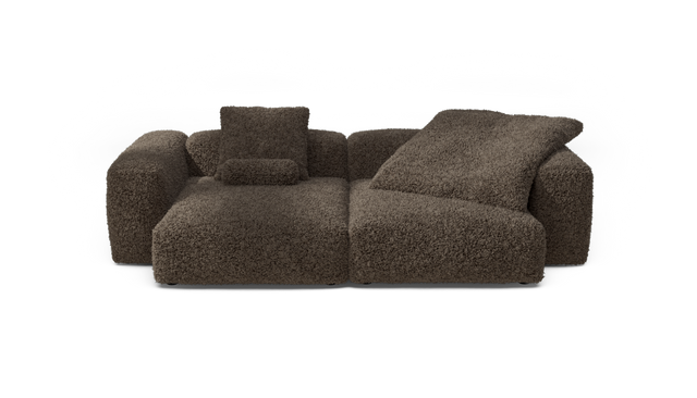 vetsak | Sofa Set 02 XLarge - Doodle - Cacao | Sofa Modulable | 3.5 Places | Grand Sofa
