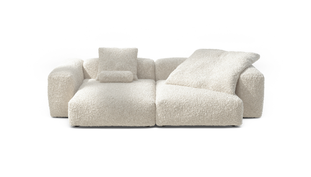 vetsak | Sofa Set 02 XLarge - Doodle - Creme | Sofa Modulable | 3.5 Places | Grand Sofa