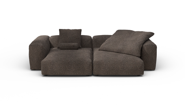 vetsak | Sofa Set 02 XLarge - Nub - Walnut | Sofa Modulable | 3.5 Places | Grand Sofa