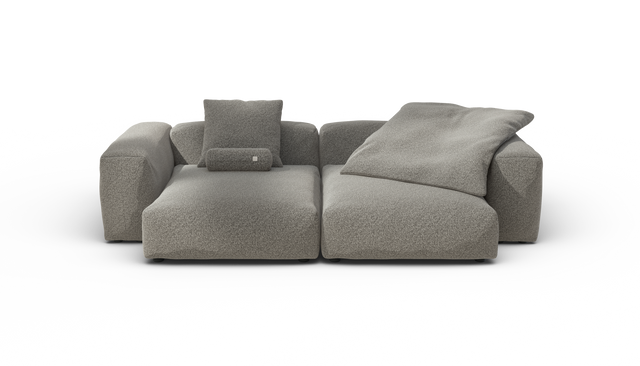 vetsak | Sofa Set 02 XLarge - Pebble - Platinum | Sofa Modulable | 3.5 Places | Grand Sofa