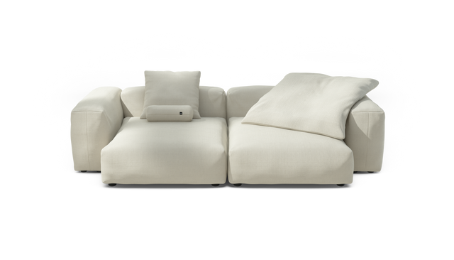 vetsak | Sofa Set 02 XLarge - Pique - Creme | Sofa Modulable | 3.5 Places | Grand Sofa