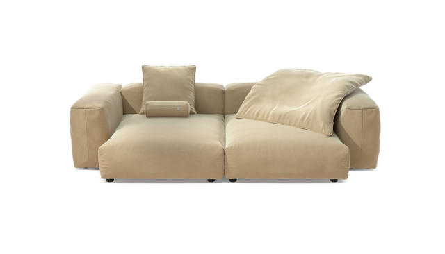 vetsak | Sofa Set 02 XLarge - Suave - Creme | Sofa Modulable | 3.5 Places | Grand Sofa