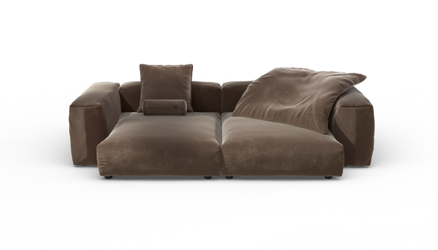 vetsak | Sofa Set 02 XLarge - Suave - Espresso | Sofa Modulable | 3.5 Places | Grand Sofa
