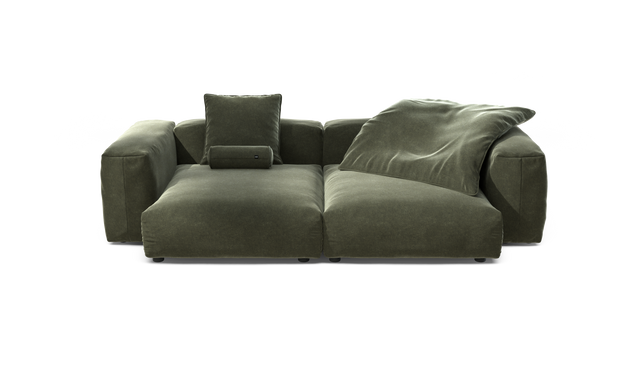 vetsak | Sofa Set 02 XLarge - Suave - Pine | Sofa Modulable | 3.5 Places | Grand Sofa
