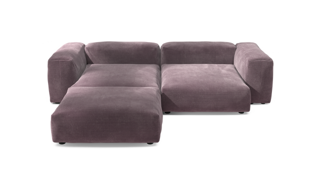 vetsak | Sofa Set 03 - Cord Velour - Blossom | Sofa Modulable | 3.5 Places | Grand Sofa | Sofa d'angle