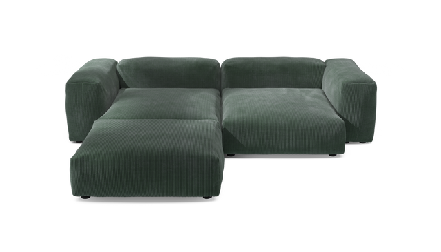 vetsak | Sofa Set 03 - Cord Velour - Hunter | Sofa Modulable | 3.5 Places | Grand Sofa | Sofa d'angle