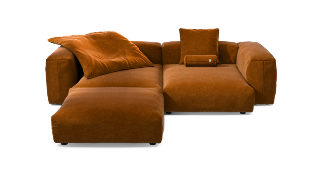 vetsak | Sofa Set 03 - Suave - Honey | Sofa Modulable | 3.5 Places | Grand Sofa | Sofa d'angle