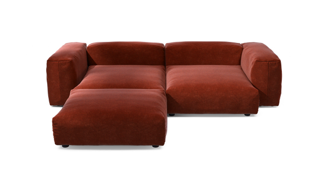 vetsak | Sofa Set 03 - Suave - Saffron | Sofa Modulable | 3.5 Places | Grand Sofa | Sofa d'angle