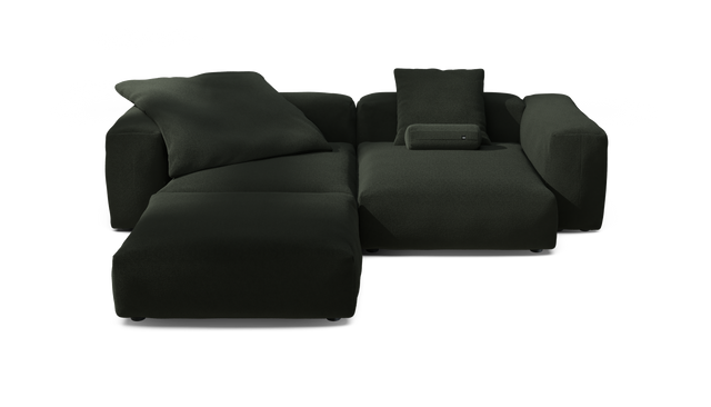 vetsak | Sofa Set 03 - Loop Loop - Mousse | Sofa Modulable | 3.5 Places | Grand Sofa | Sofa d'angle