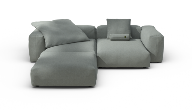 vetsak | Sofa Set 03 - Breeze - Sage | Sofa Modulable | 3.5 Places | Grand Sofa | Sofa d'angle
