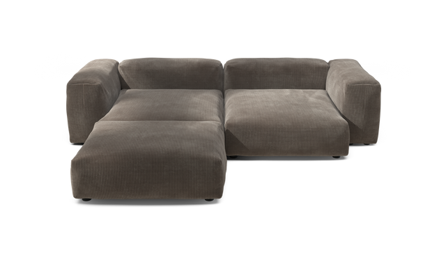 vetsak | Sofa Set 03 - Cord Velour - Mocha | Sofa Modulable | 3.5 Places | Grand Sofa | Sofa d'angle