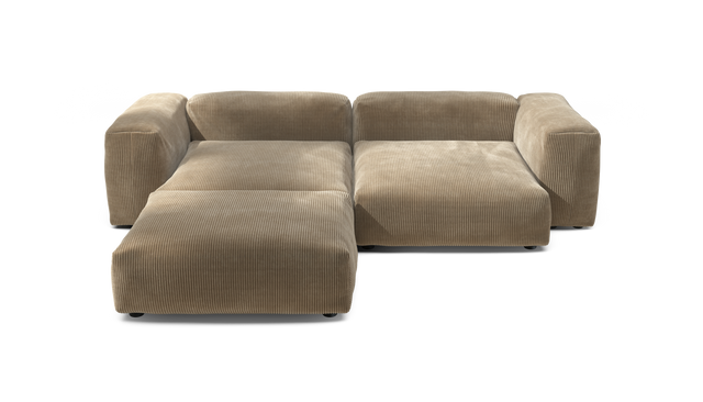 vetsak | Sofa Set 03 - Cord Velour - Sand | Sofa Modulable | 3.5 Places | Grand Sofa | Sofa d'angle