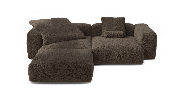 vetsak | Sofa Set 03 - Doodle - Cacao | Sofa Modulable | 3.5 Places | Grand Sofa | Sofa d'angle