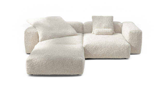 vetsak | Sofa Set 03 - Doodle - Creme | Sofa Modulable | 3.5 Places | Grand Sofa | Sofa d'angle