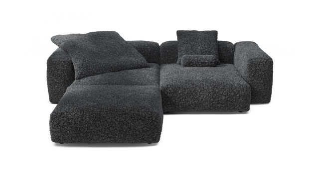 vetsak | Sofa Set 03 - Doodle - Dark Grey | Sofa Modulable | 3.5 Places | Grand Sofa | Sofa d'angle