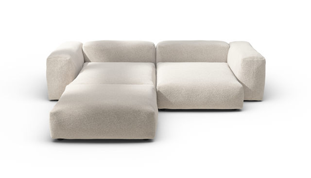 vetsak | Sofa Set 03 - Nub - Creme | Sofa Modulable | 3.5 Places | Grand Sofa | Sofa d'angle