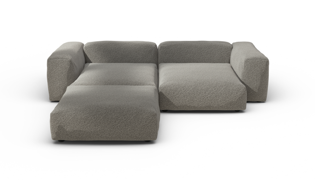 vetsak | Sofa Set 03 - Pebble - Platinum | Sofa Modulable | 3.5 Places | Grand Sofa | Sofa d'angle