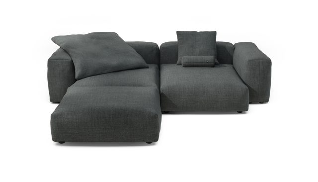vetsak | Sofa Set 03 - Pique - Dark Grey | Modular Sofa | 3.5 Seater | Big Sofa | Corner Sofa