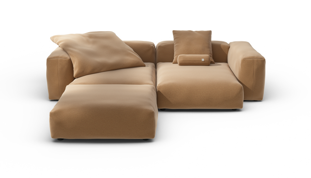 vetsak | Sofa Set 03 - Pique - Wheat | Sofa Modulable | 3.5 Places | Grand Sofa | Sofa d'angle