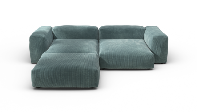 vetsak | Sofa Set 03 - Cord Velour - Mint | Sofa Modulable | 3.5 Places | Grand Sofa | Sofa d'angle