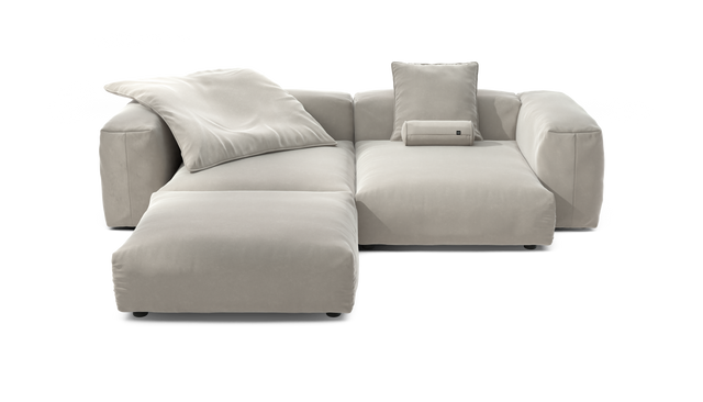 vetsak | Sofa Set 03 - Suave - Clay | Sofa Modulable | 3.5 Places | Grand Sofa | Sofa d'angle