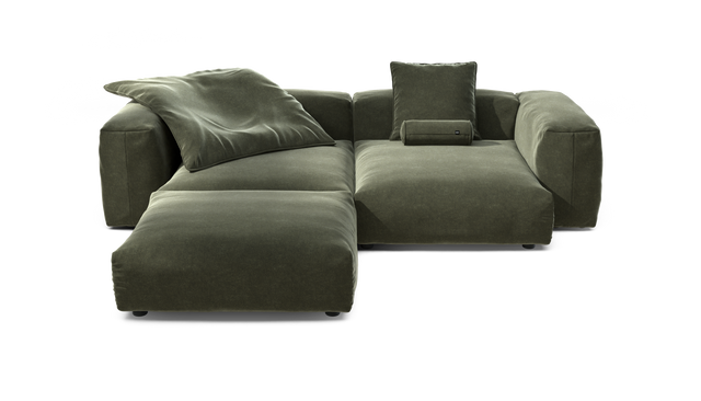 vetsak | Sofa Set 03 - Suave - Pine | Sofa Modulable | 3.5 Places | Grand Sofa | Sofa d'angle