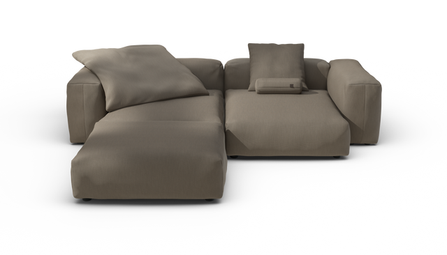 vetsak | Sofa Set 03 - Terrain - Driftwood | Sofa Modulable | 3.5 Places | Grand Sofa | Sofa d'angle