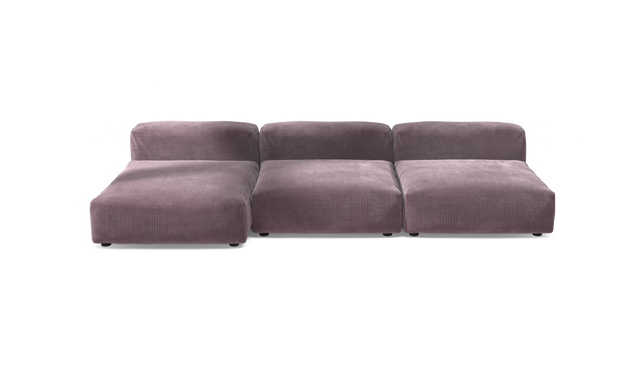 vetsak | Sofa Set 04 - Cord Velour - Blossom | Sofa Modulable | 5 Places | Grand Sofa