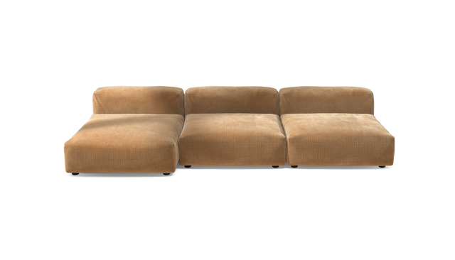vetsak | Sofa Set 04 - Cord Velour - Camel | Sofa Modulable | 5 Places | Grand Sofa