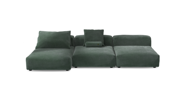 vetsak | Sofa Set 04 - Cord Velour - Hunter | Sofa Modulable | 5 Places | Grand Sofa