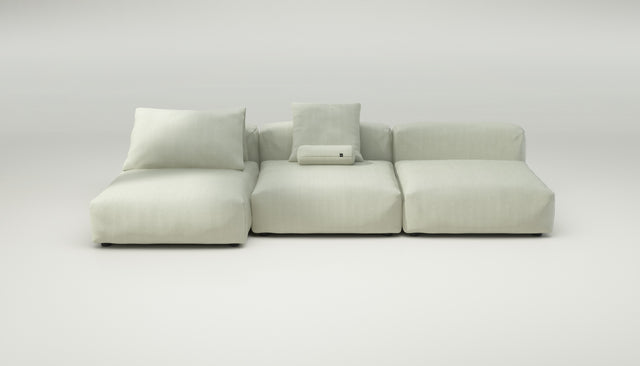 vetsak | Sofa Set 04 - herringbone - beige | Sofa Modulable | 5 places | Big Sofa