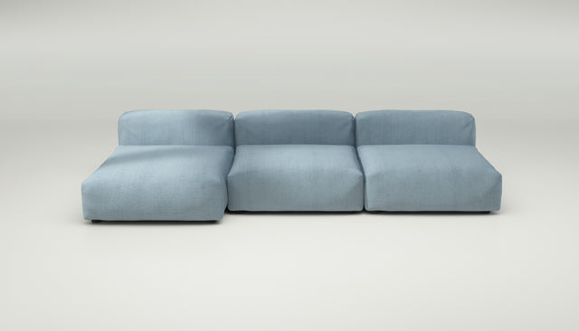 vetsak | Sofa Set 04 - herringbone - light blue | Sofa Modulable | 5 places | Big Sofa