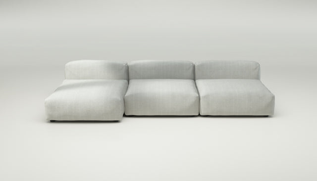 vetsak | Sofa Set 04 - herringbone - light grey | Sofa Modulable | 5 places | Big Sofa