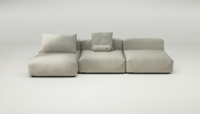 vetsak | Sofa Set 04 - herringbone - stone | Sofa Modulable | 5 places | Big Sofa