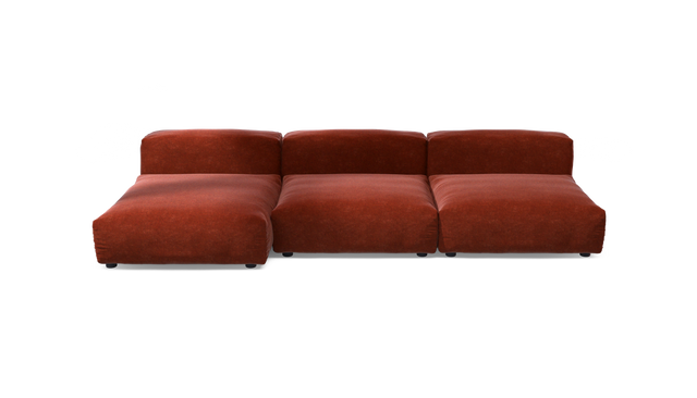 vetsak | Sofa Set 04 - Suave - Saffron | Sofa Modulable | 5 Places | Grand Sofa