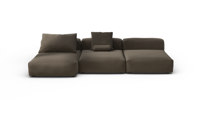 vetsak | Sofa Set 04 - Breeze - Brown | Sofa Modulable | 5 Places | Grand Sofa