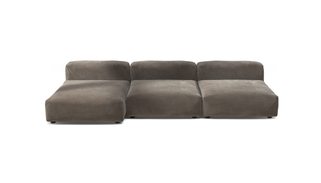 vetsak | Sofa Set 04 - Cord Velour - Mocha | Sofa Modulable | 5 Places | Grand Sofa