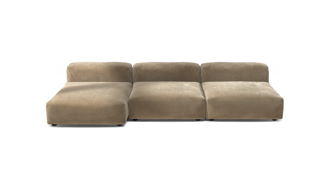 vetsak | Sofa Set 04 - Cord Velour - Sand | Sofa Modulable | 5 Places | Grand Sofa