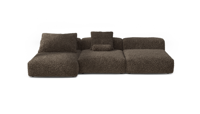 vetsak | Sofa Set 04 - Doodle - Cacao | Sofa Modulable | 5 Places | Grand Sofa