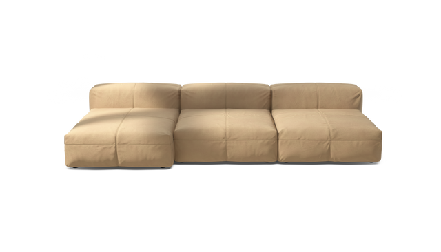 vetsak | Sofa Set 04 - Leather - Beige | Sofa Modulable | 5 Places | Grand Sofa