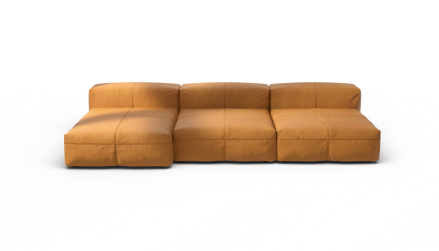 vetsak | Sofa Set 04 - Leather - Brown | Sofa Modulable | 5 Places | Grand Sofa