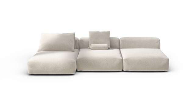 vetsak | Sofa Set 04 - Nub - Creme | Sofa Modulable | 5 Places | Grand Sofa