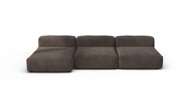 vetsak | Sofa Set 04 - Nub - Walnut | Sofa Modulable | 5 Places | Grand Sofa